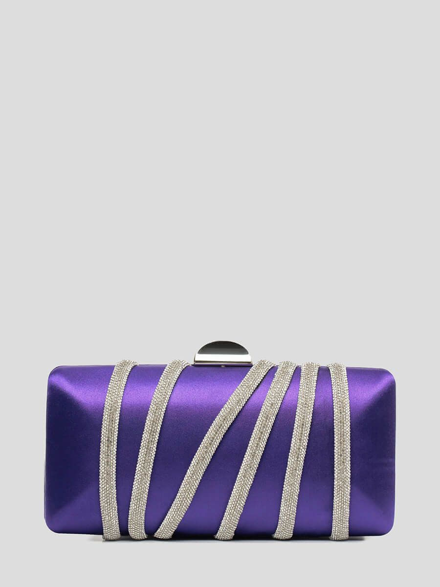 C1019-16 Клатч женский фиолетовый+сатин