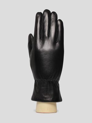 GL22013-01 Перчатки женский черный+натуральная кожа