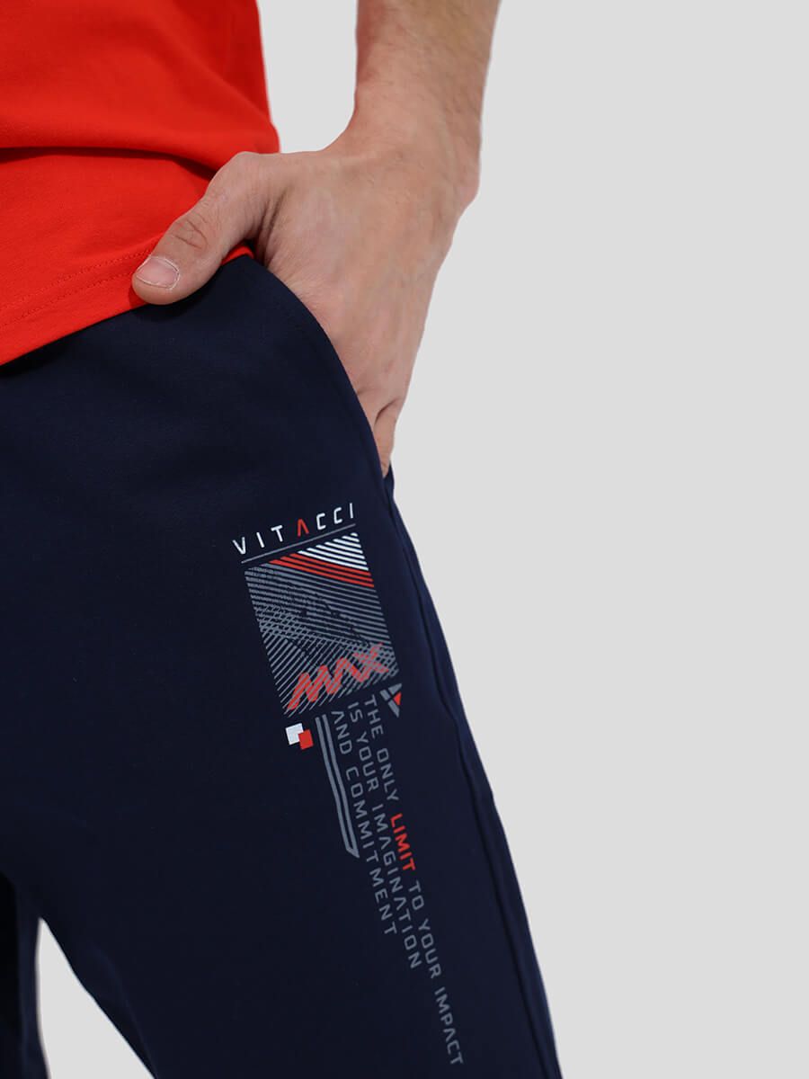 TOM85174-03 Комплект спортивный мужской красный+94% хлопок, 6% эластан