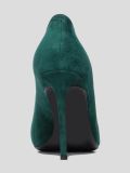1852308 Туфли женский зеленый+натуральный велюр