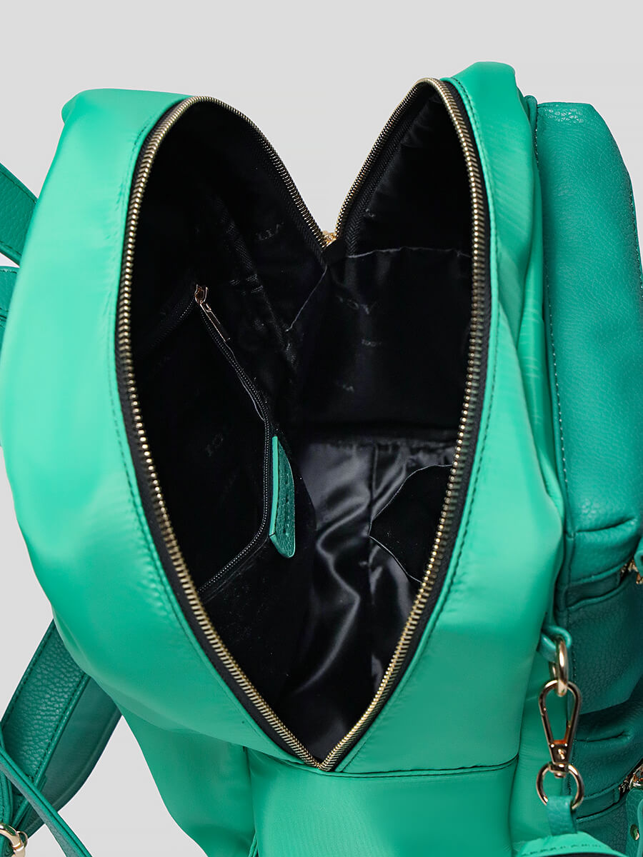 SU0259-06 Рюкзак женский зеленый+искусственная кожа