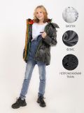 JAC2100-1 Куртка для девочек черный+100% полиэстер