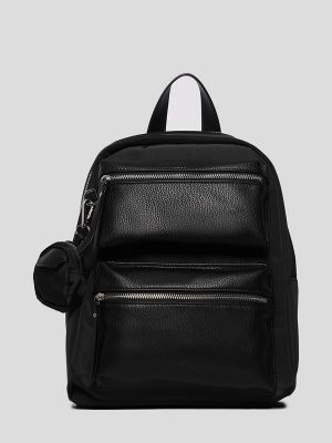 SU0259-01 Рюкзак женский черный+искусственная кожа