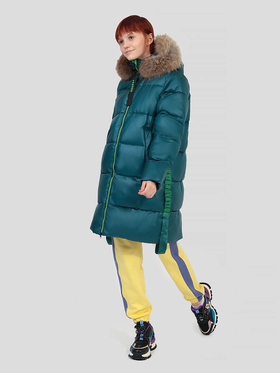 JAC2104-3 Куртка для девочек зеленый+100% полиэстер