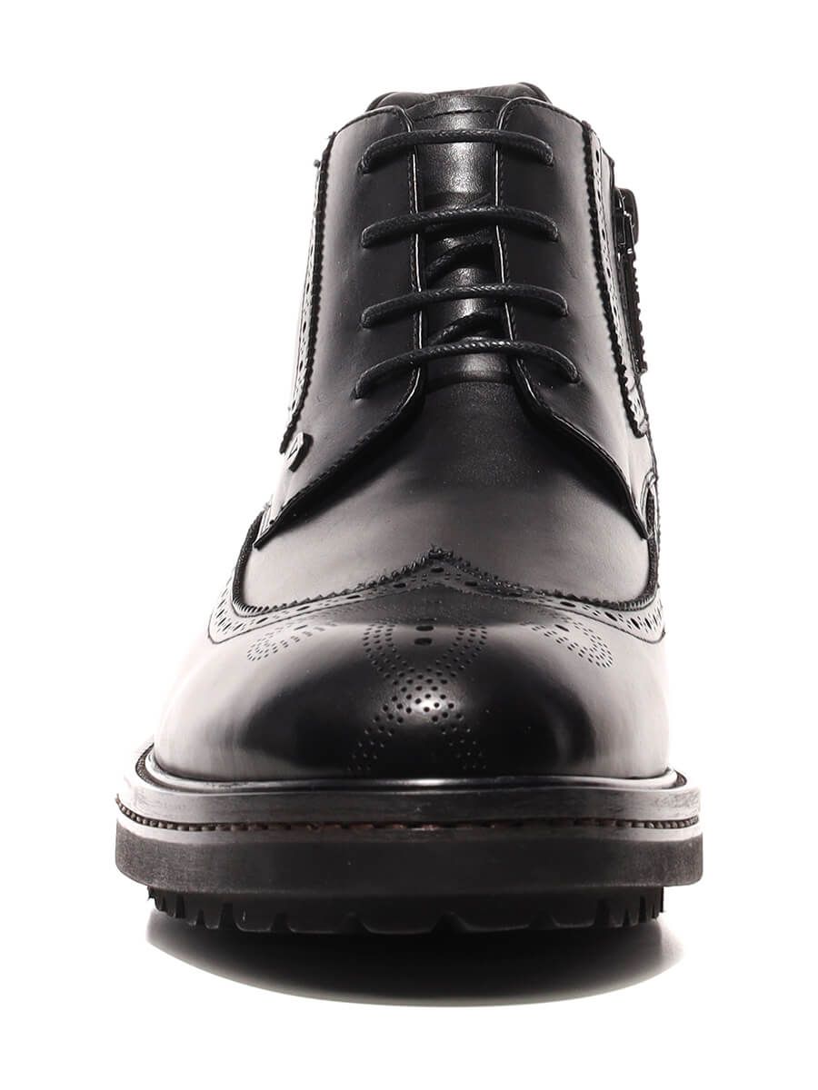 M178380 Ботинки мужской черный+натуральная кожа