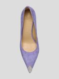 1852165 Туфли женский фиолетовый+натуральный велюр