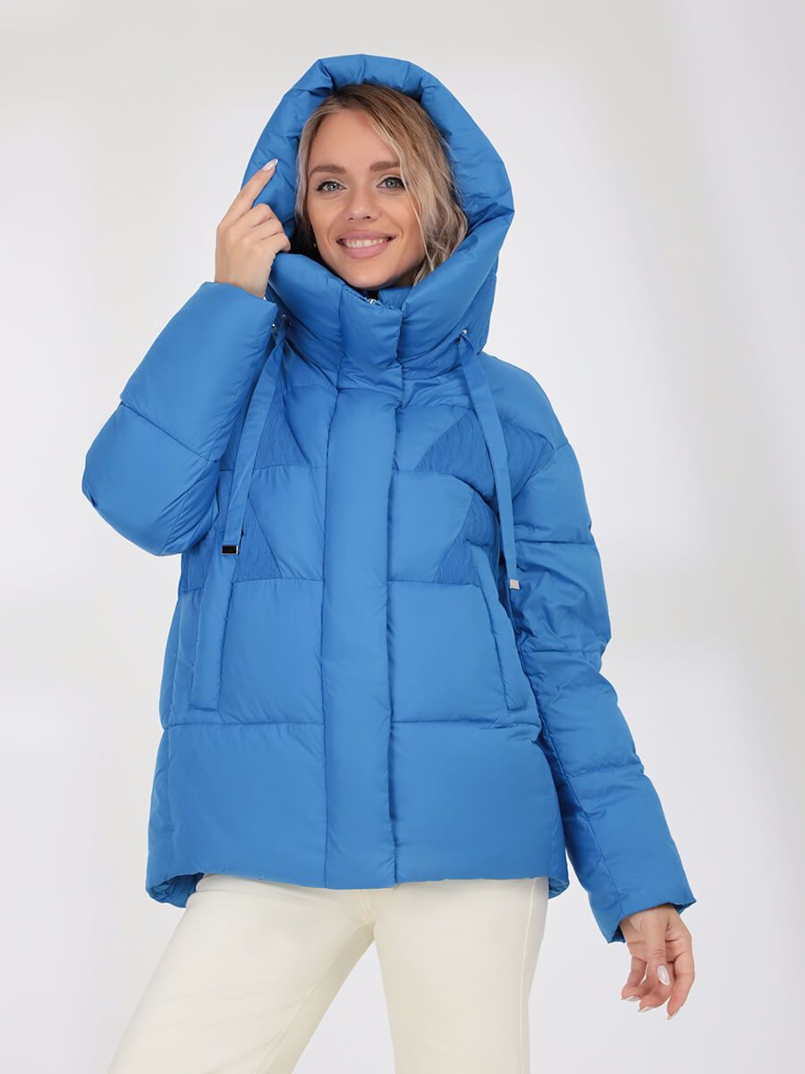 CLA688-10 Куртка женская голубой+100% полиэстер