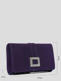 C1040-16 Клатч женский фиолетовый+натуральная замша