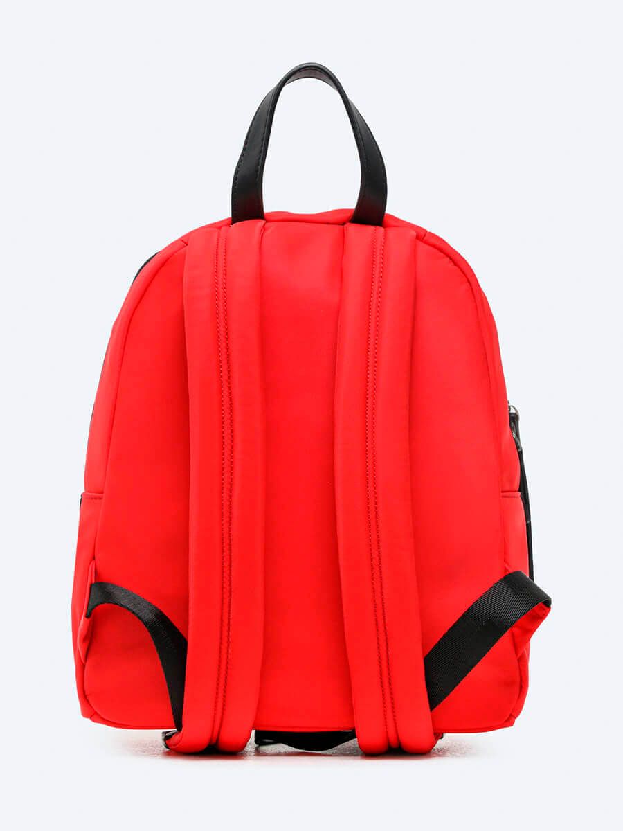 V3224-03 Рюкзак женский красный+текстиль