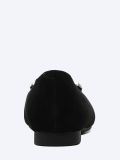 17VC051 Балетки женский черный+натуральный велюр