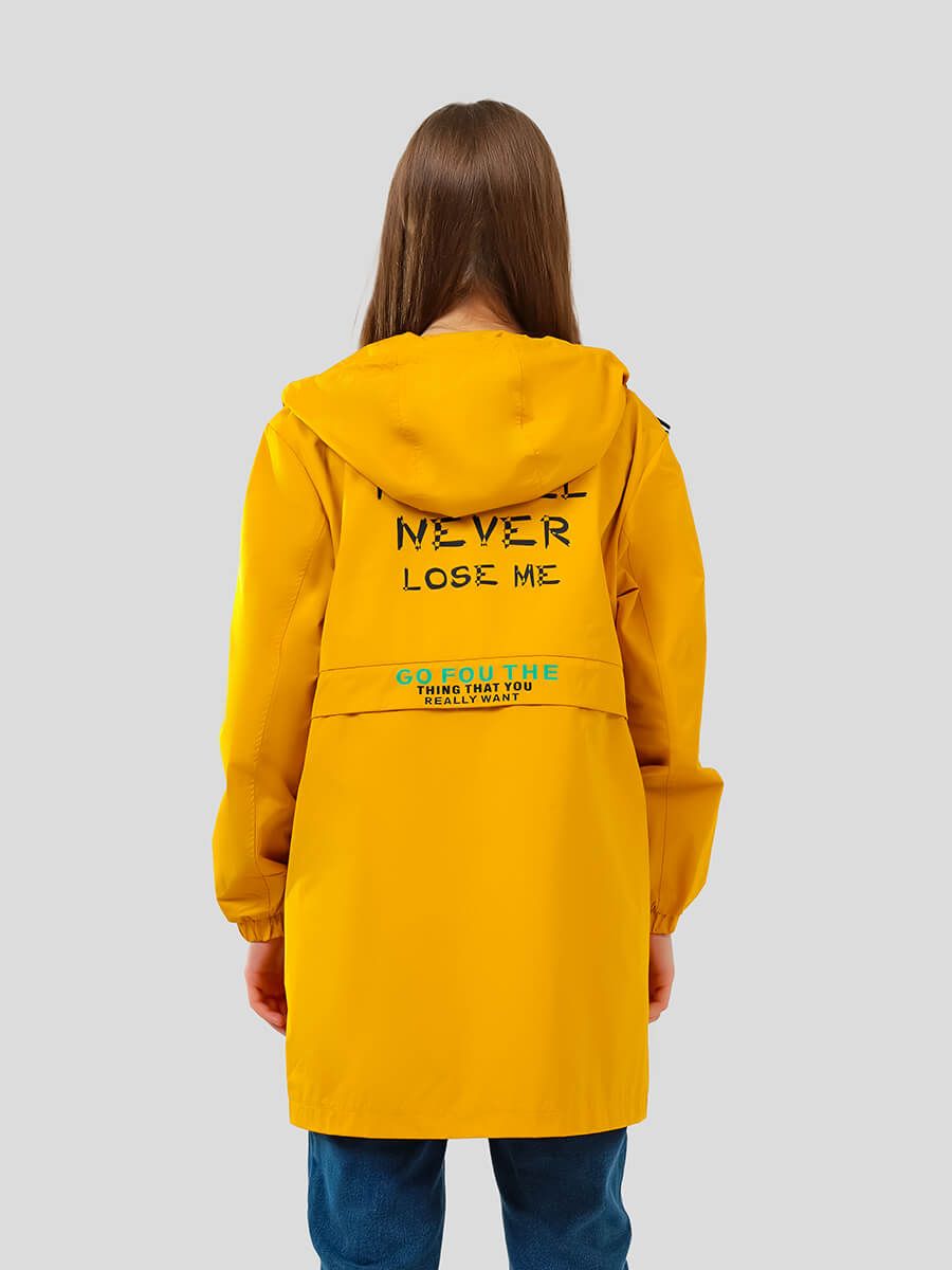 JAC212-27 Куртка для девочек желтый+100% полиэстер