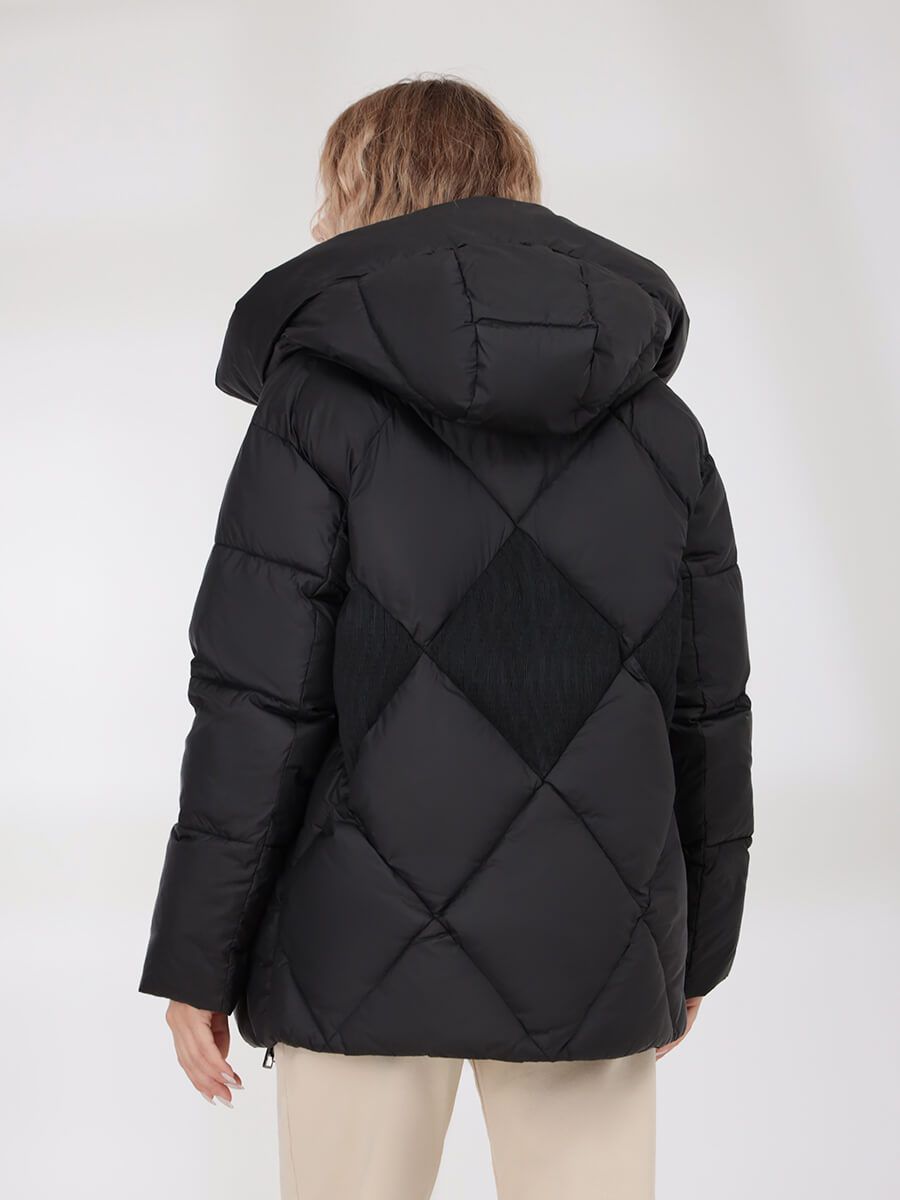 CLA687-01 Куртка женская черный+100% полиэстер