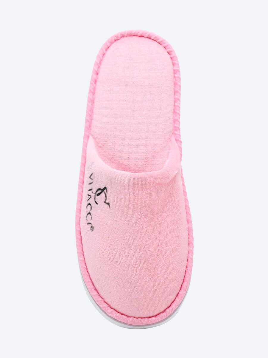 SLIP02 Тапочки унисекс розовый+текстиль