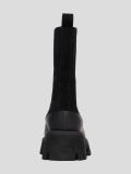 1820313 Ботинки женский черный+натуральный спилок/натуральная кожа