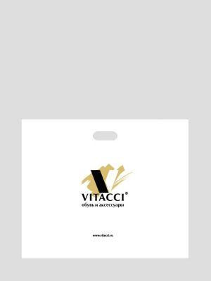 Пакет большой ПВД VITACCI, белый, 70*50см+80мкм