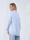 EF008-10 Рубашка женская голубой+100% хлопок