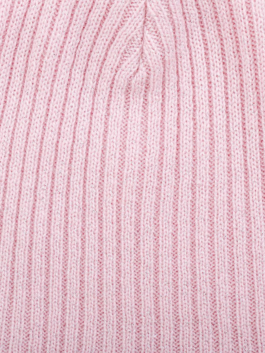 FG0034 Шапка женский розовый+70% шерсть, 30% акрил
