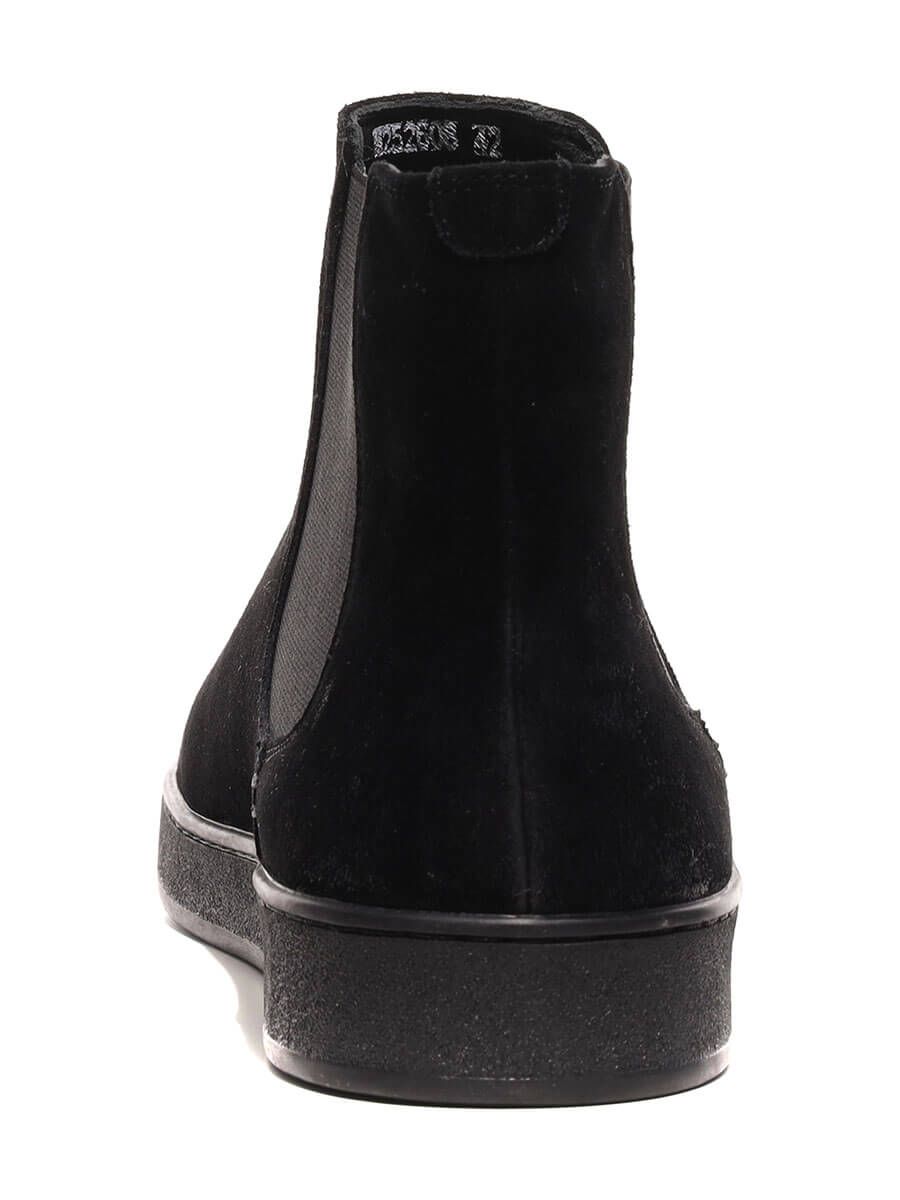 M252608-1 Ботинки мужской черный+натуральный спилок