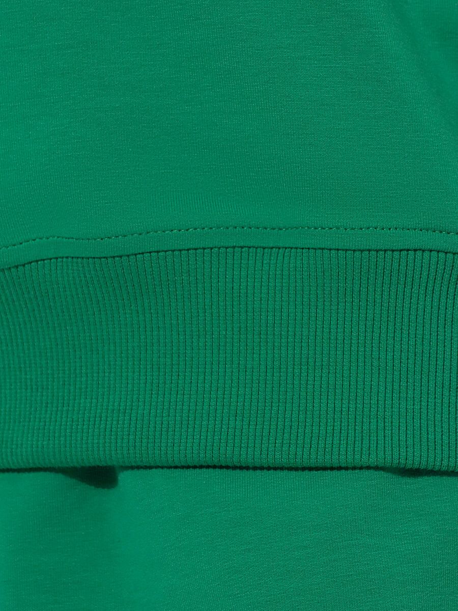 SP888-10 Костюм спортивный (футболка+шорты) женский зеленый+95% хлопок, 5% эластан