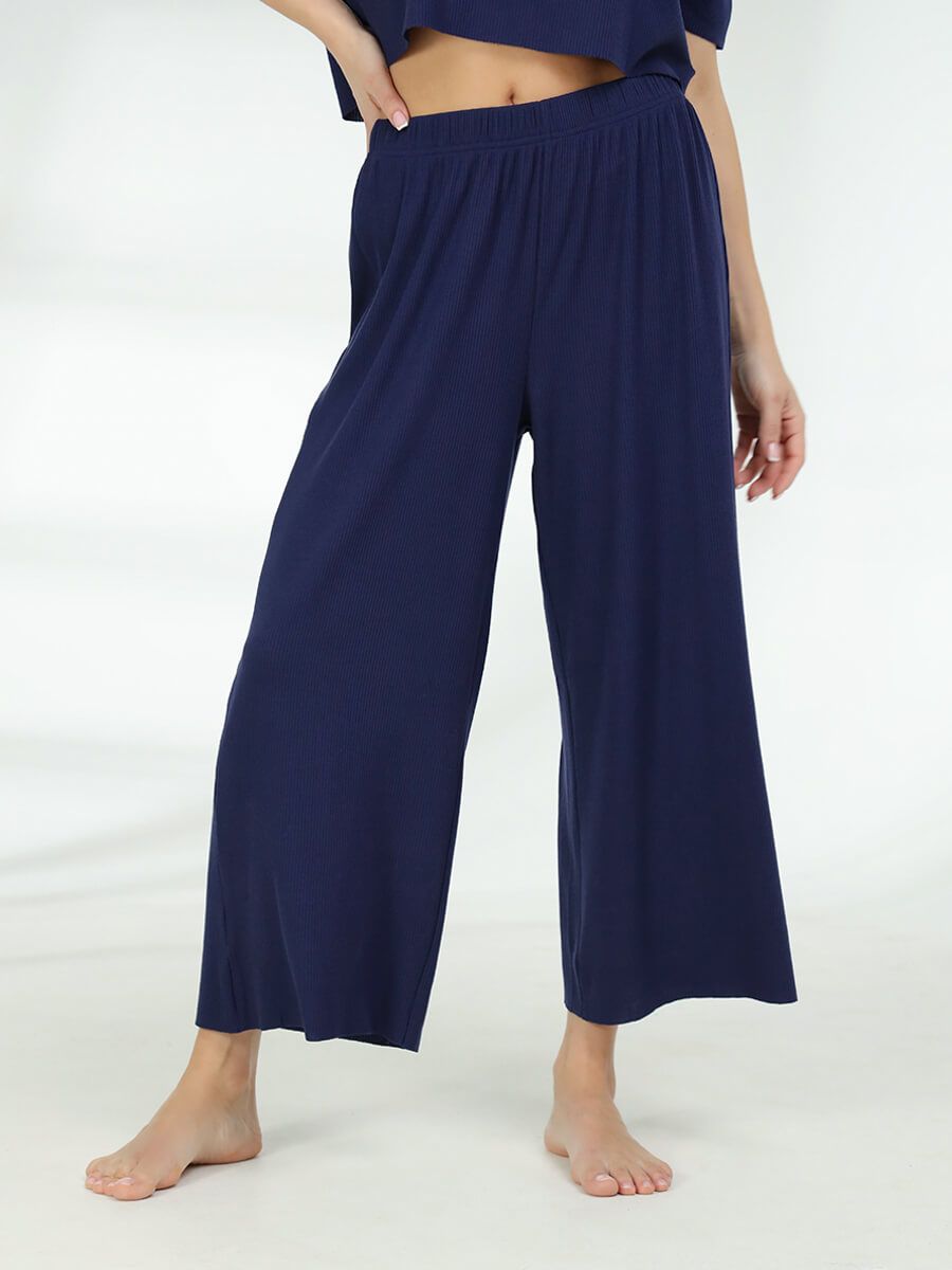 TR9457-05 Пижама (футболка+брюки) женская синий+62% полиэстер, 33% вискоза, 5% эластан