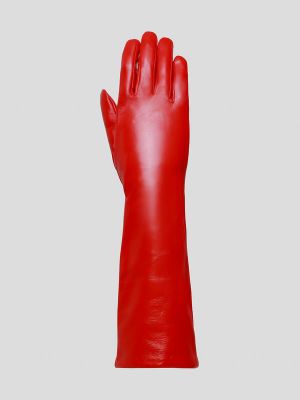 GL22017-03 Перчатки женский красный+натуральная кожа