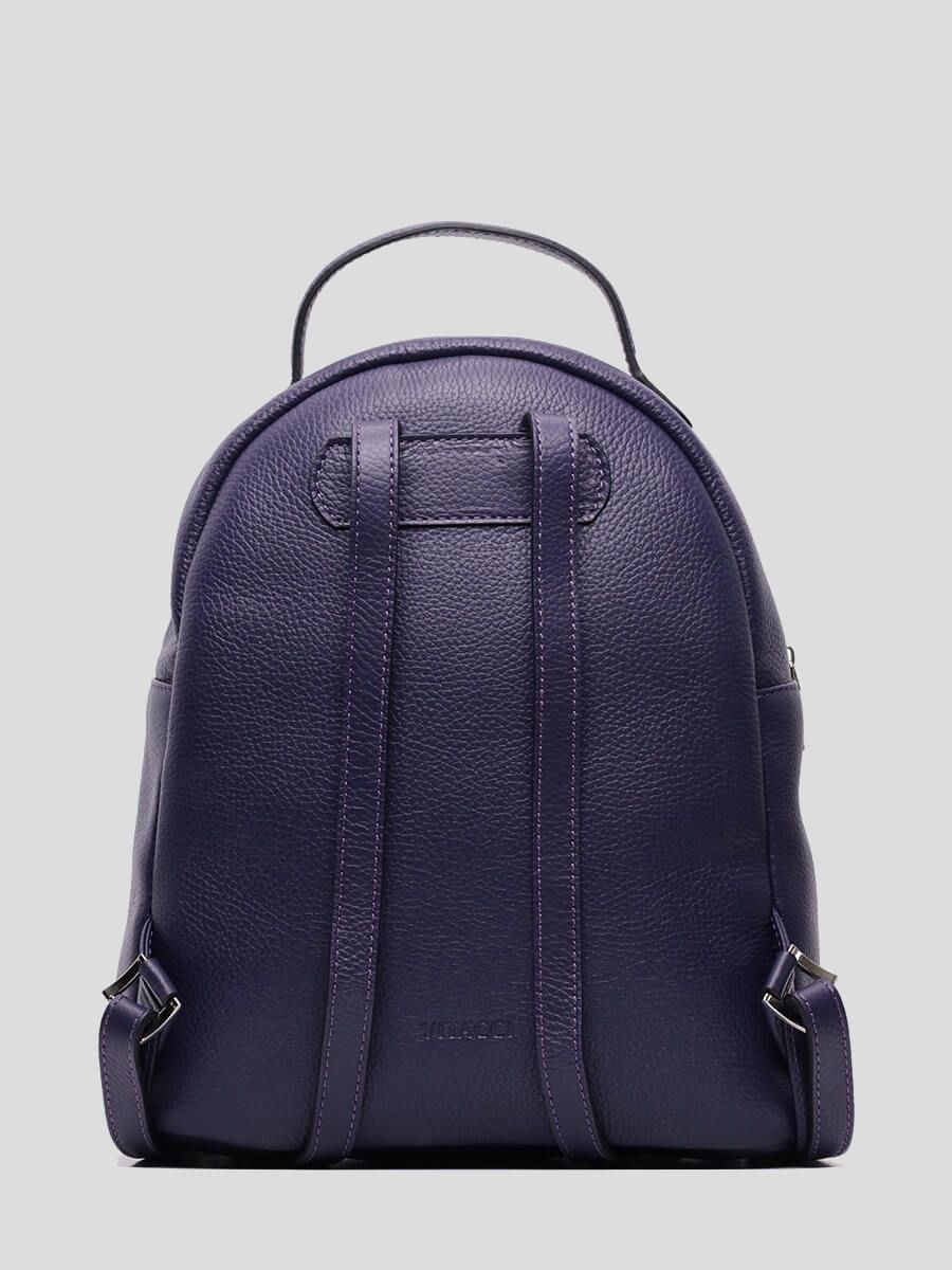 DB0211-16 Рюкзак женский фиолетовый+натуральная кожа/натуральный велюр