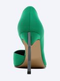 2390129 Туфли женский зеленый+текстиль
