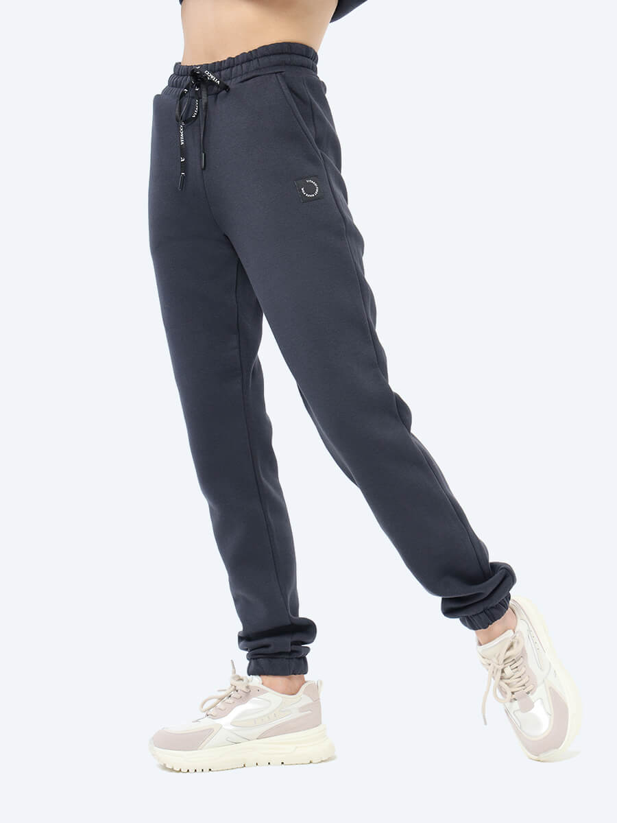 EF8510-25 Комплект (джемпер с капюшоном+брюки+жилет) женский графитовый+70% хлопок, 30% полиэстер