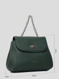 SU0335-06 Рюкзак женский зеленый+натуральная кожа