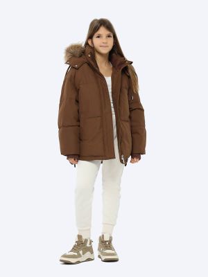 AN6138-04 Куртка для девочек коричневый+100% полиэстер