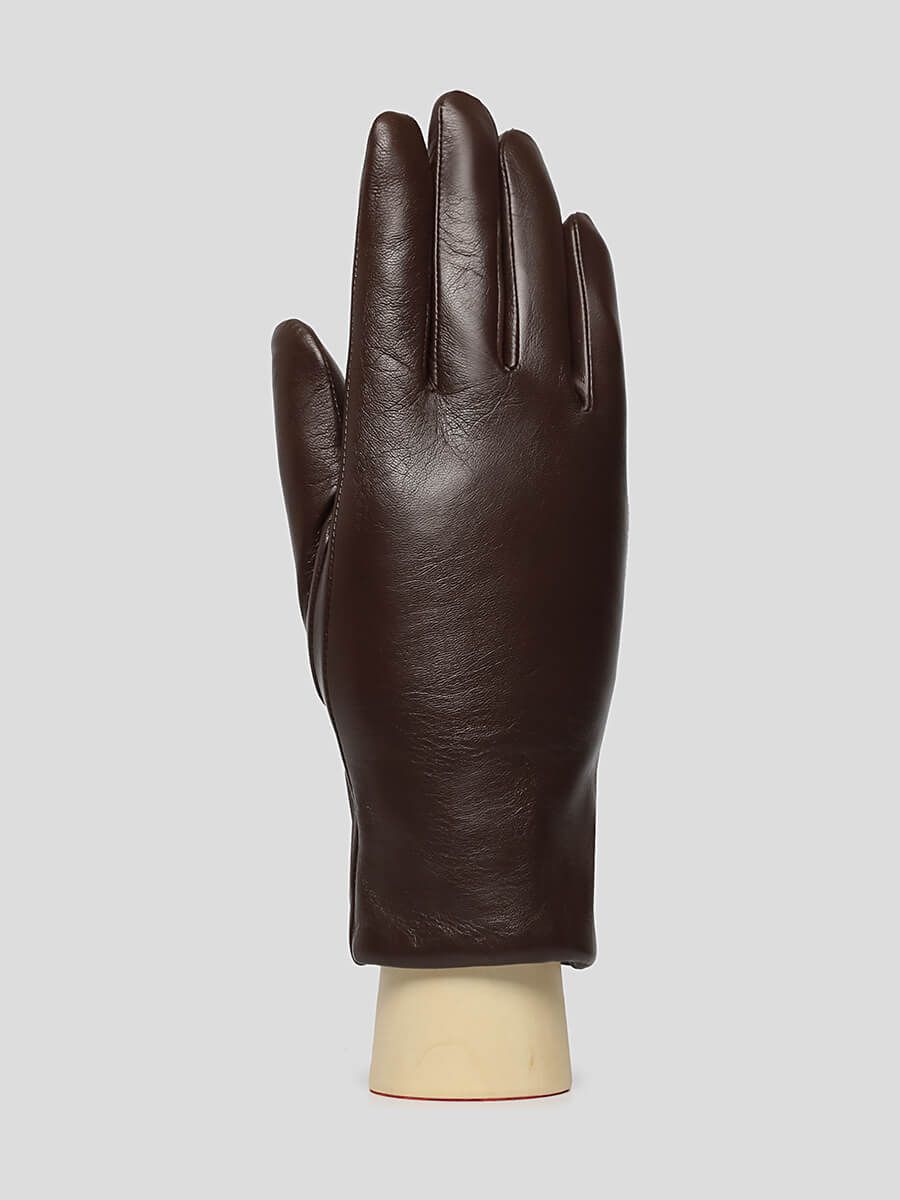 GL22000-04 Перчатки женский коричневый+натуральная кожа