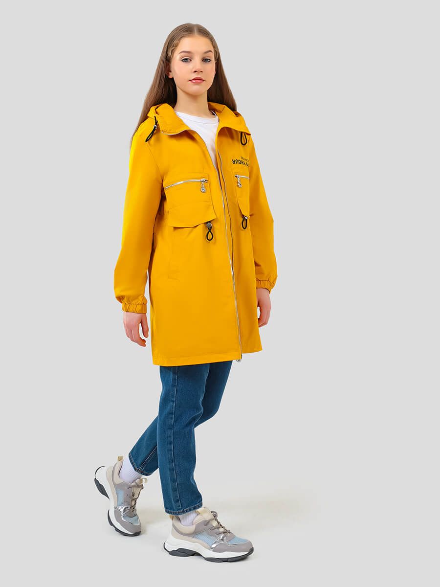 JAC212-27 Куртка для девочек желтый+100% полиэстер