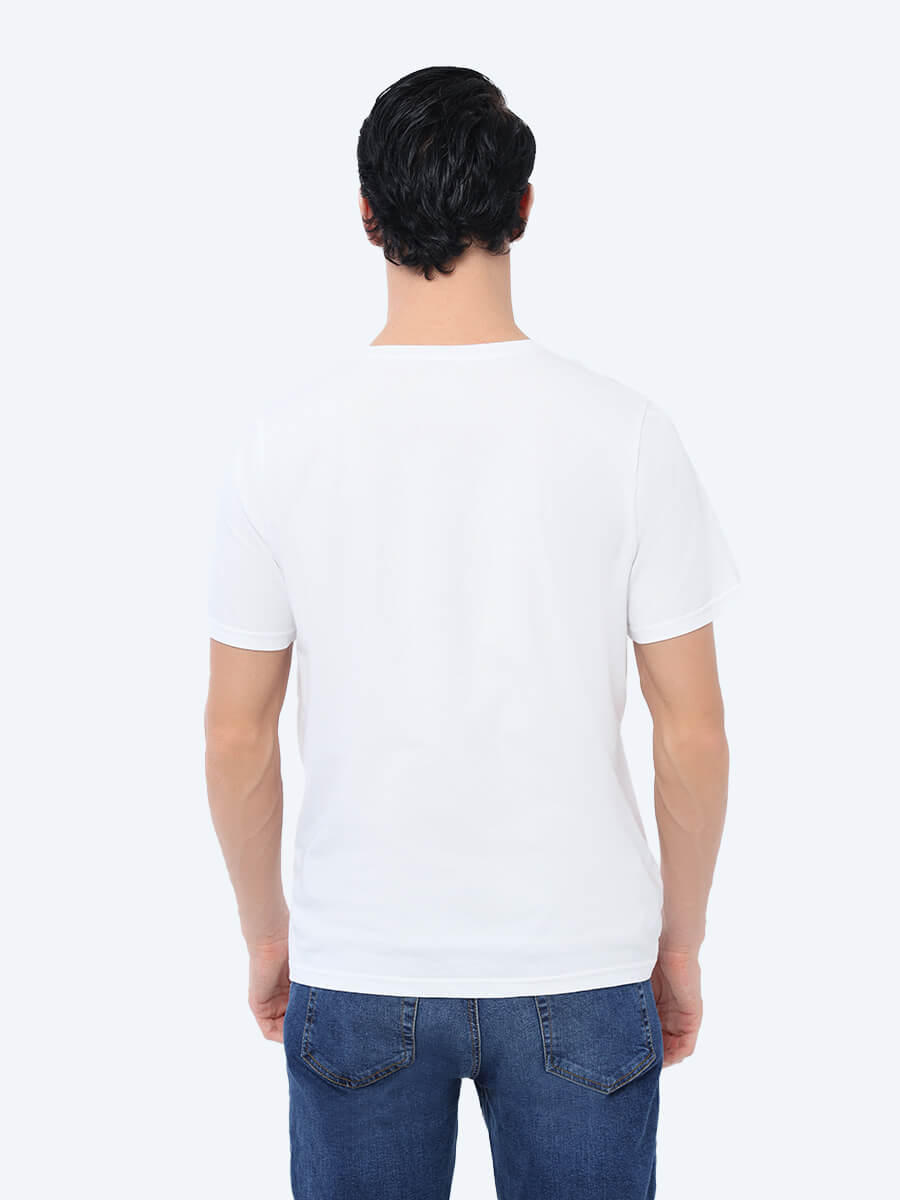 TSV001 Комплект футболок мужских (3 шт.) черный, синий, белый+90% хлопок, 10% лайкра, 44(S)-52(XXL)