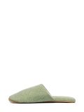 SLIP13 Тапочки женский зеленый+хлопок
