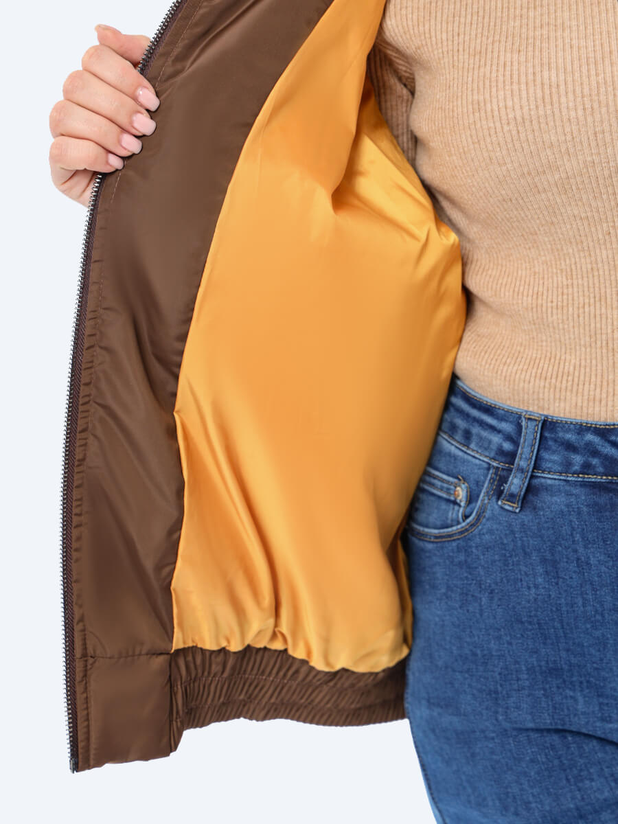 EF202-04 Куртка женский коричневый+100% полиэстер