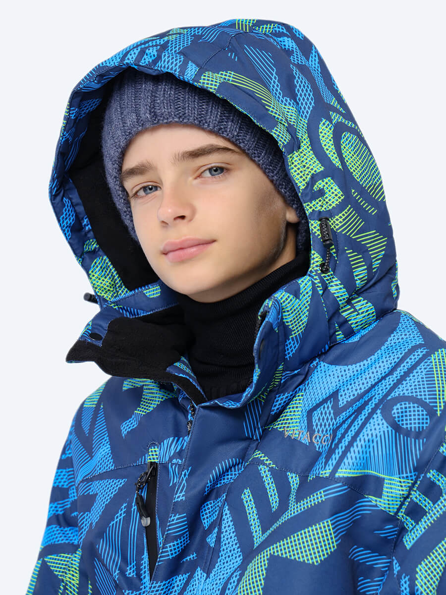SE23113-33 Костюм детский (куртка+комбинезон) для мальчиков индиго+100% полиэстер