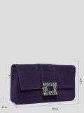 C1060-16 Клатч женский фиолетовый+натуральная замша
