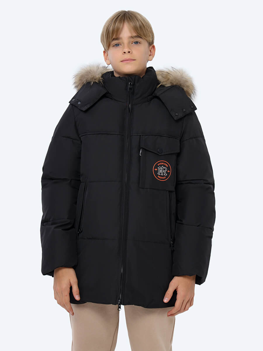 AN569-01 Куртка для мальчиков черный+100% полиэстер