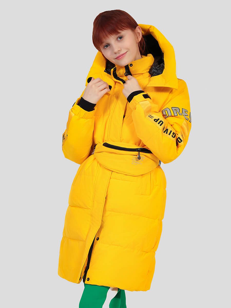 JAC2102-1 Куртка для девочек желтый+100% полиэстер