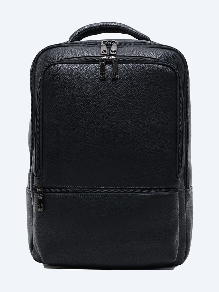 HJ0033-01 Рюкзак мужской черный+искусственная кожа