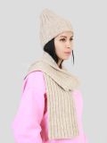 FG0004-08P2 Комплект (шапка, шарф) женский бежевый+50% акрил, 30% шерсть, 20% альпака