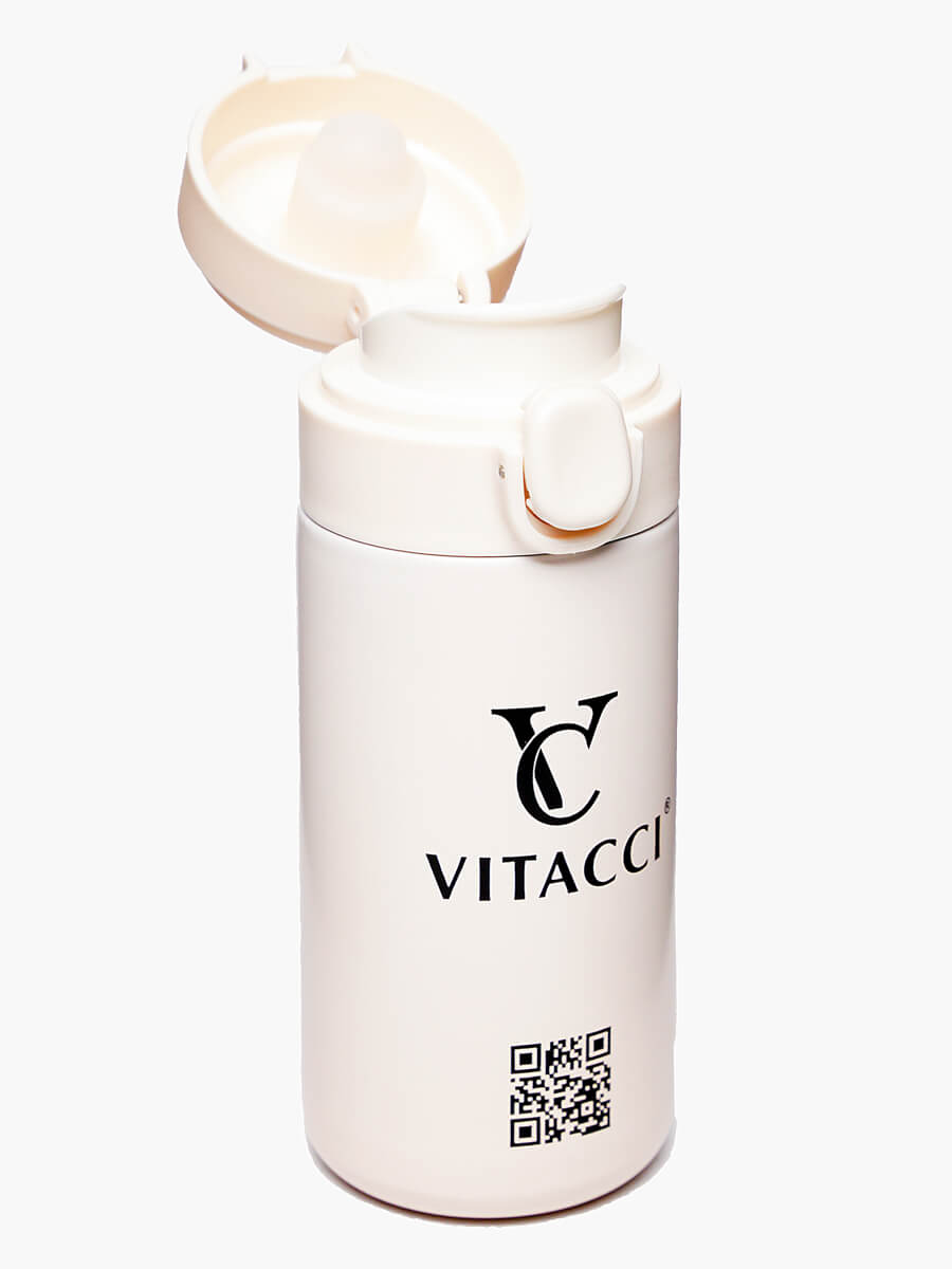 Термокружка брендированная VITACCI, молочный, 320 мл
