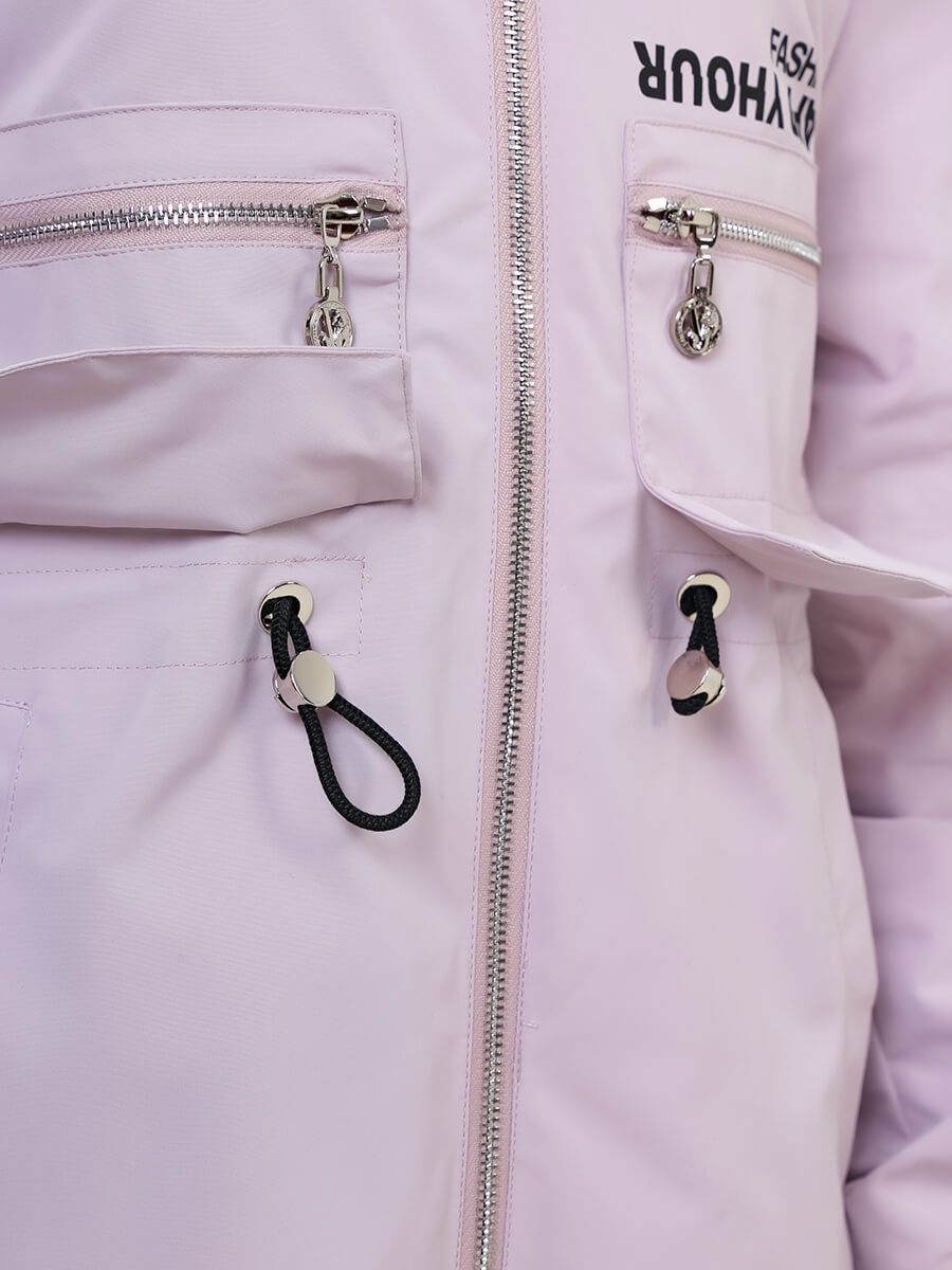 JAC212-14 Куртка для девочек розовый+100% полиэстер