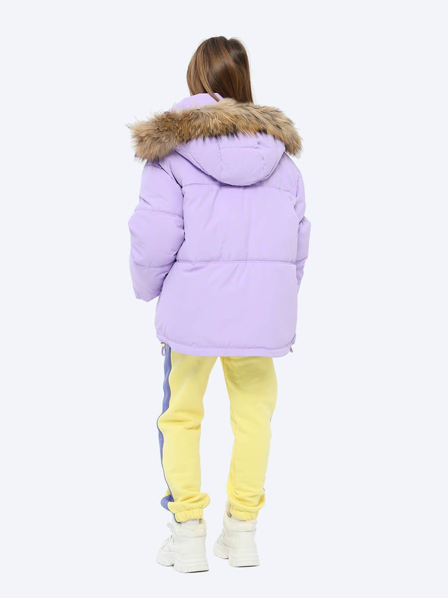 AN6138-17 Куртка для девочек сиреневый+100% полиэстер