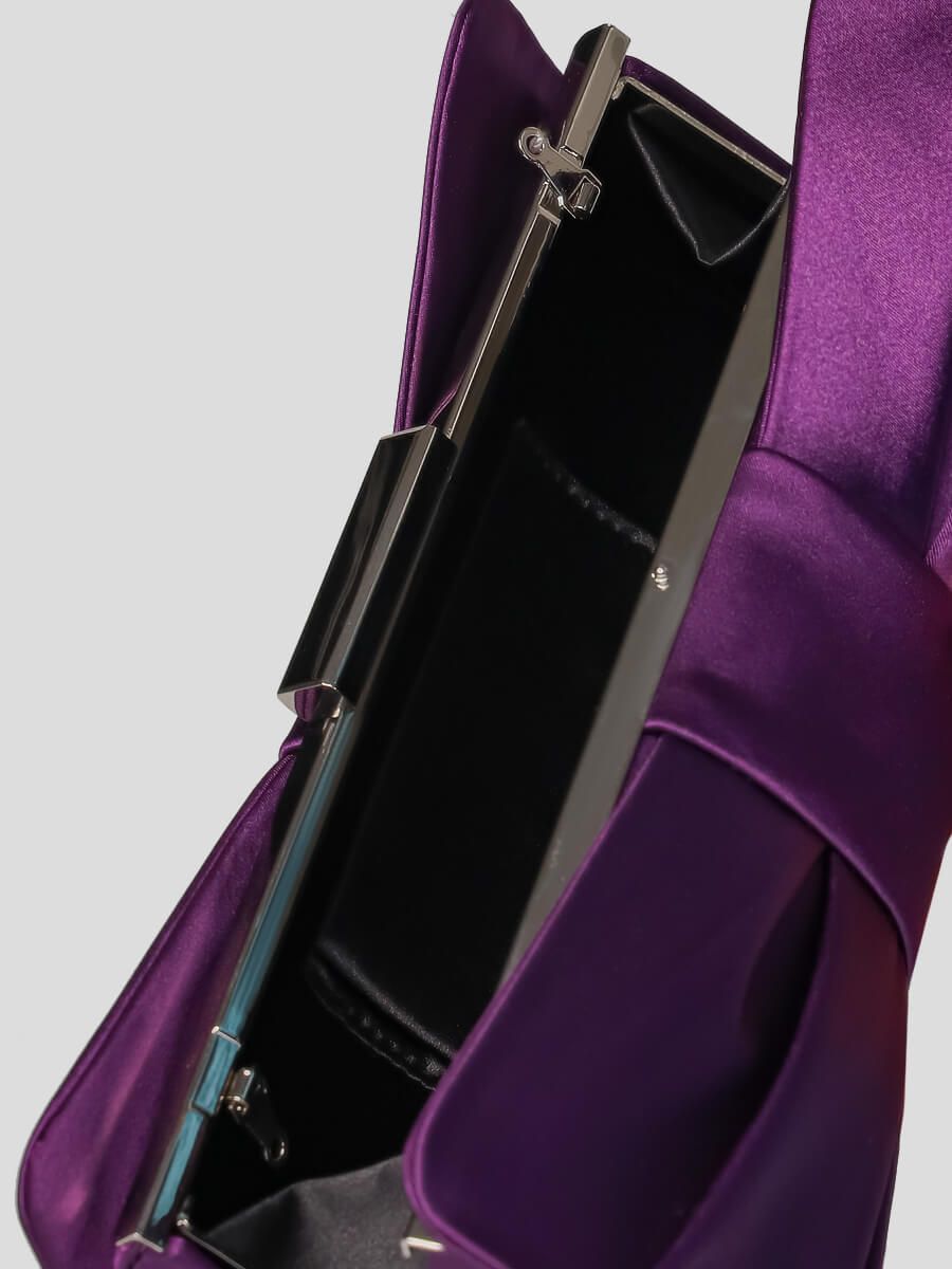C0943-16 Клатч женский фиолетовый+сатин