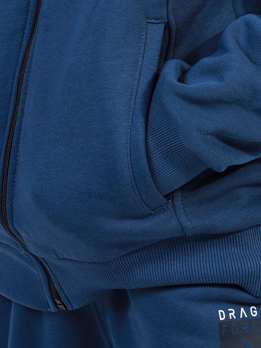 DS6363-05 Костюм спортивный (джемпер+брюки) для мальчиков синий+88% хлопок, 12% полиэстер