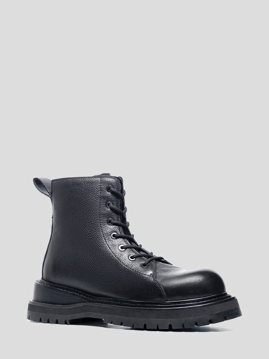 M1781602 Ботинки мужской черный+натуральная кожа