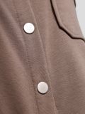 SP7671-04 Рубашка (блузон) трикотажная женский коричневый+80% хлопок, 20% полиэстер