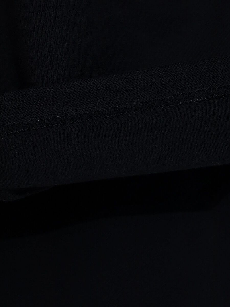 TOM85165-01 Комплект спортивный мужской черный+94% хлопок, 6% эластан