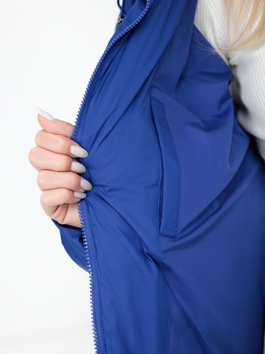 CLA115-33 Куртка женская индиго+100% полиэстер